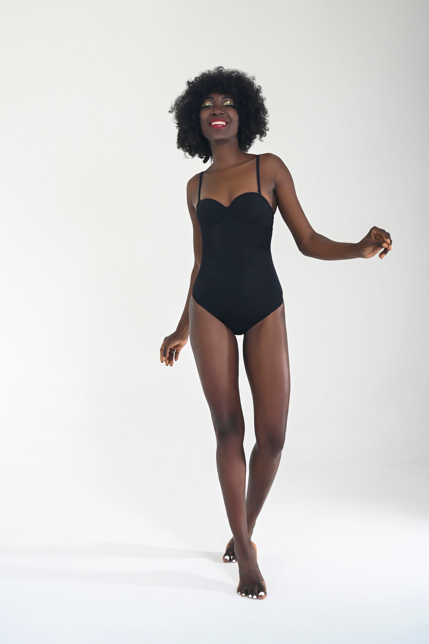 Grace One Piece Black/Orange