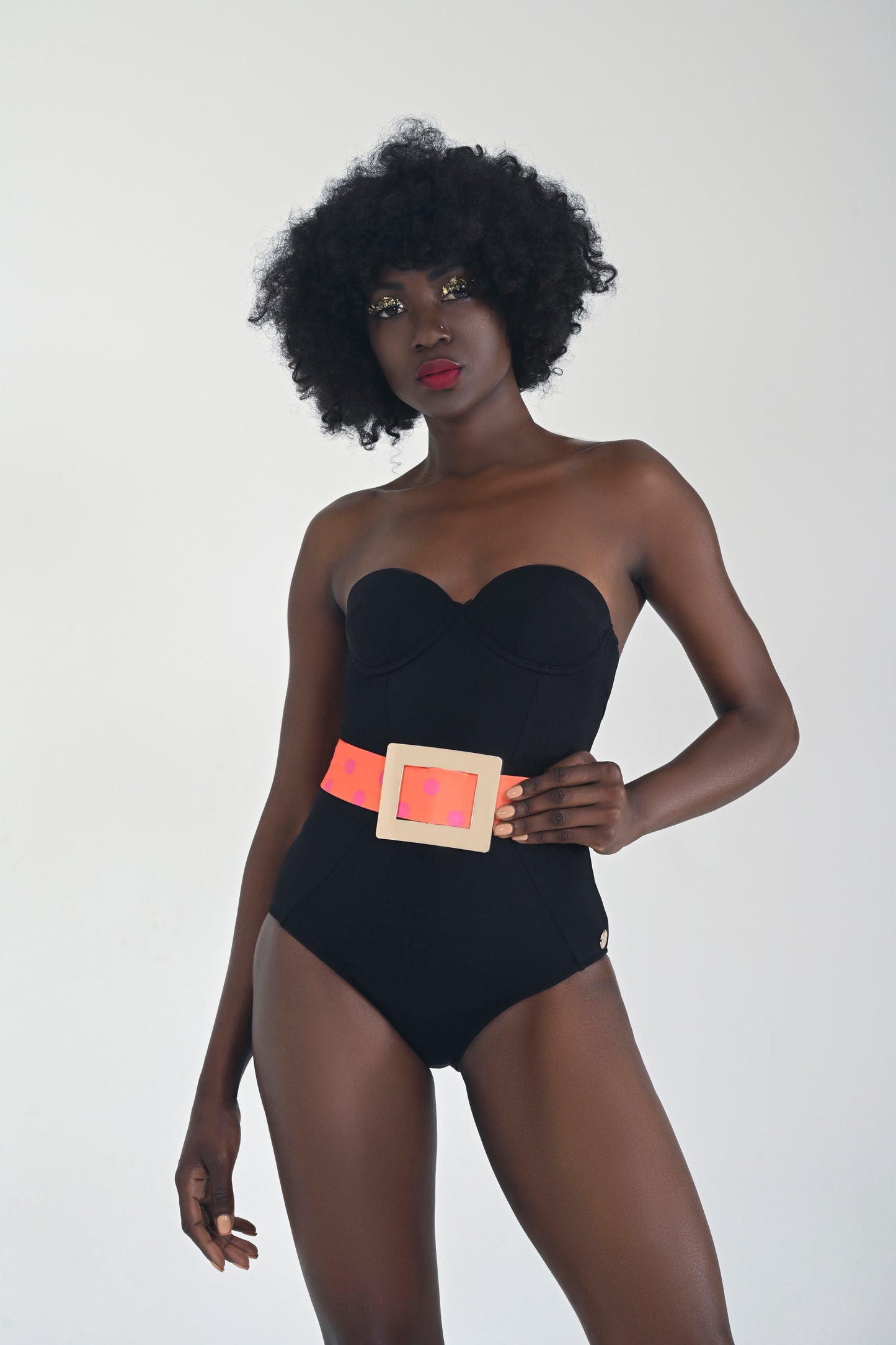 Grace One Piece Black/Orange