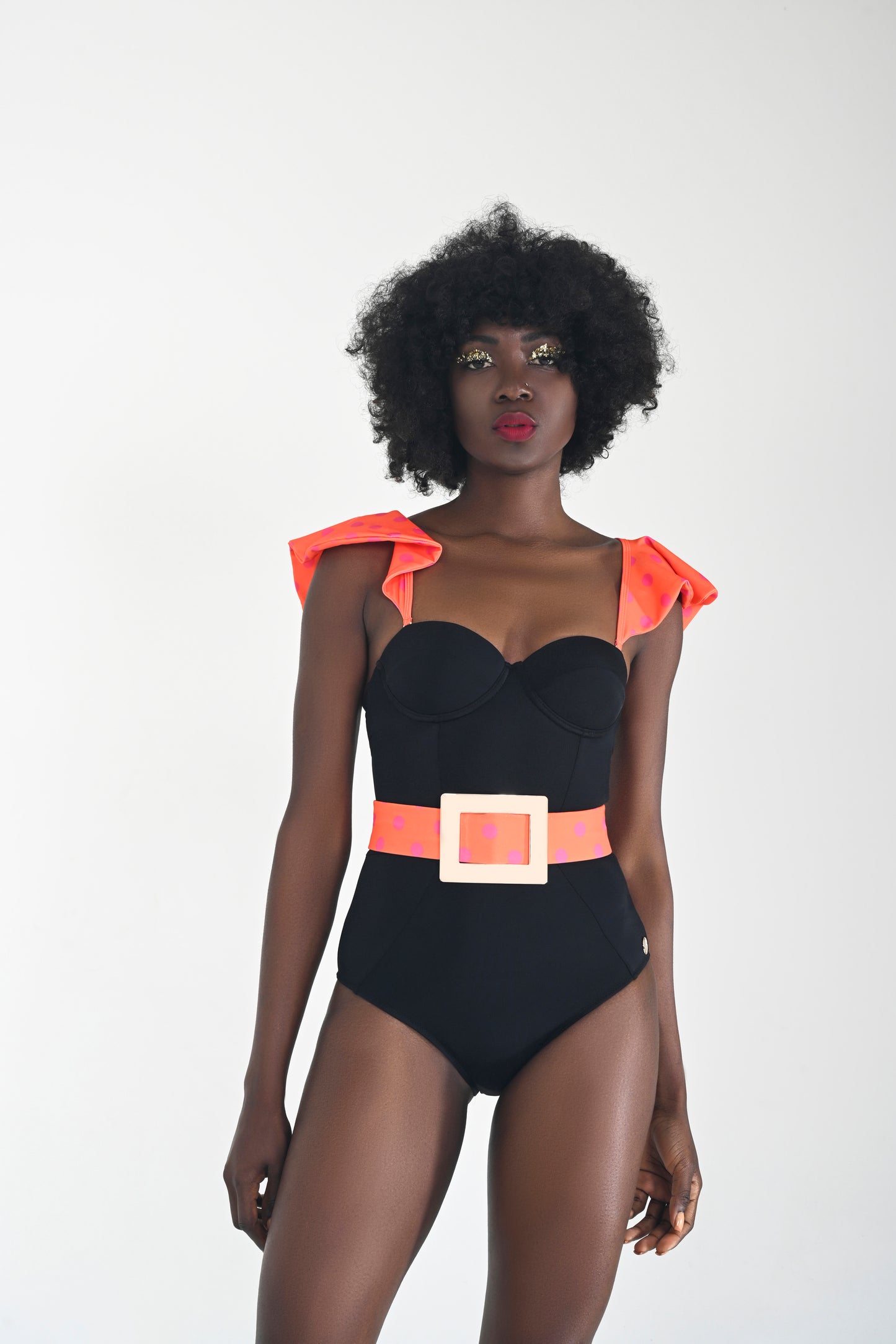 Grace One Piece Black/Orange