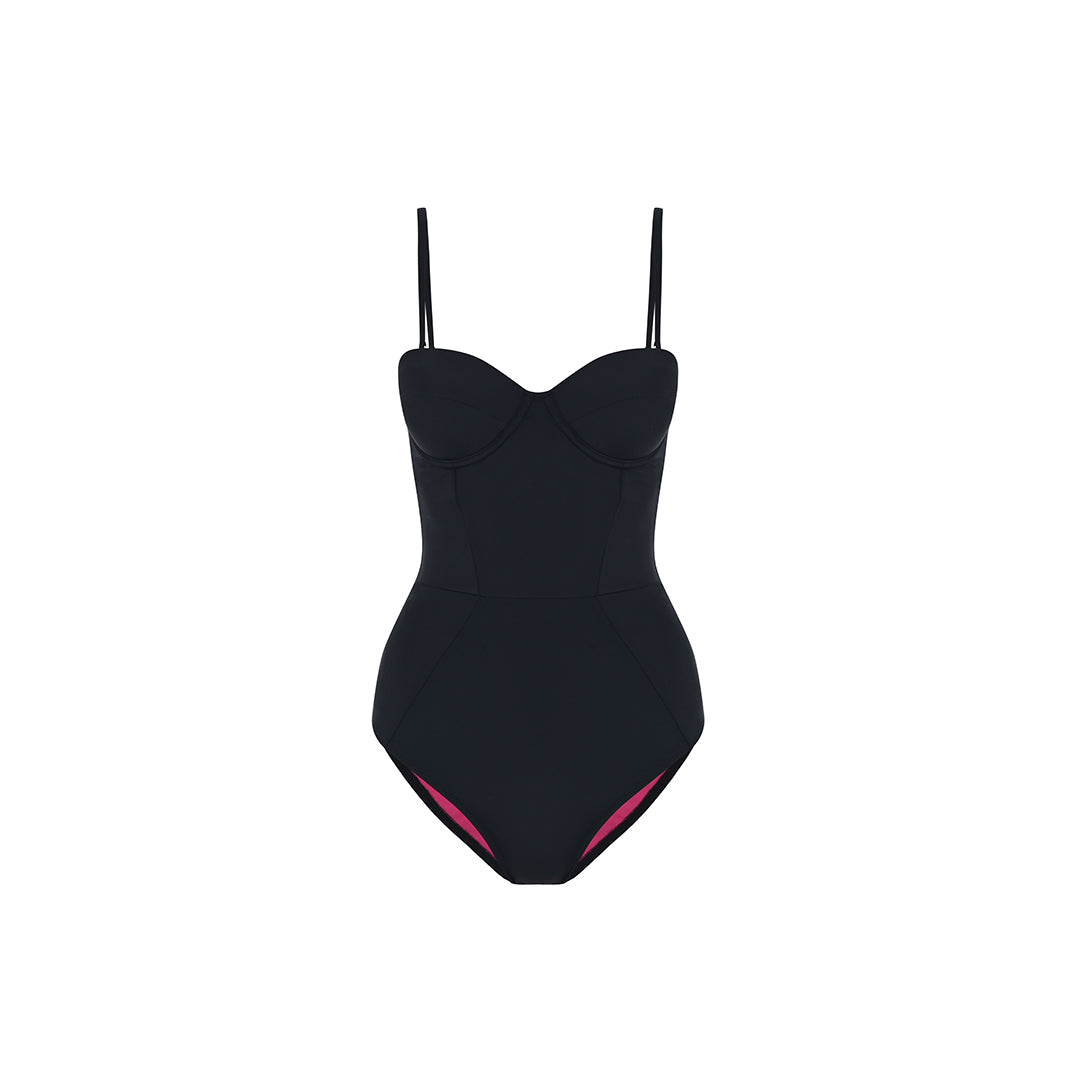 Grace One Piece Black/Orange