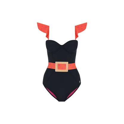 Grace One Piece Black/Orange